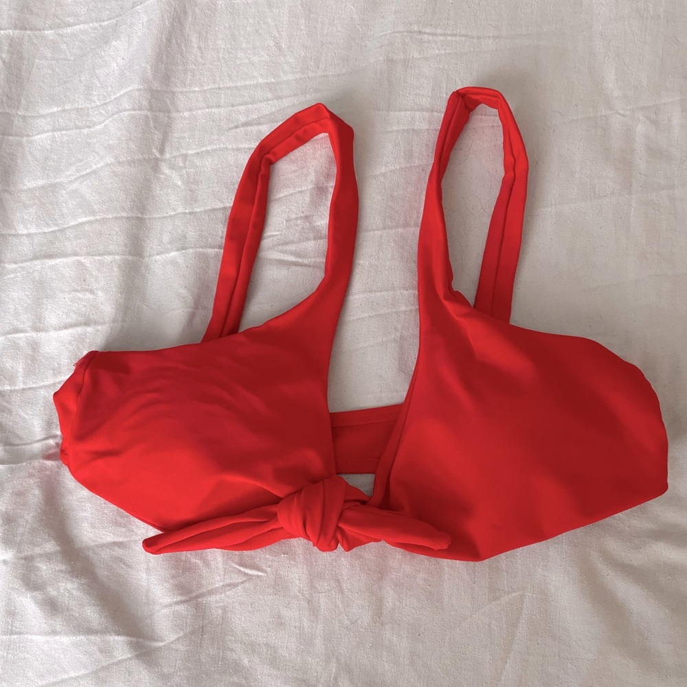 Sexy Red Front-tie bikini top